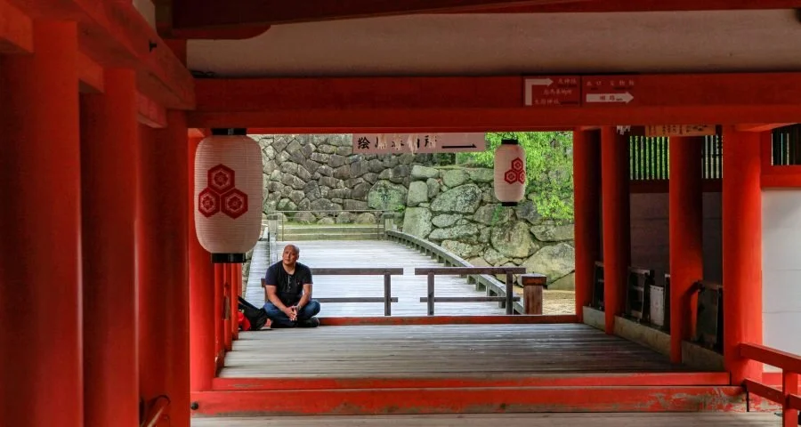 Traditionelle japanische Architektur während einer Trainingsreise